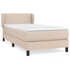 Vidaxl Box spring postel s matrací cappuccino 90x190 cm umělá kůže