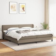 Vidaxl Box spring postel s matrací taupe 200x200 cm textil