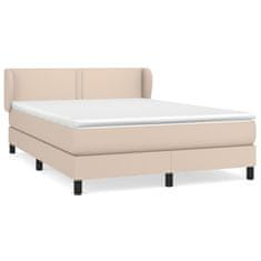 Vidaxl Box spring postel s matrací cappuccino 140x200 cm umělá kůže