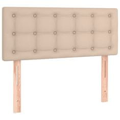 Vidaxl Box spring postel s matrací cappuccino 100x200 cm umělá kůže