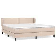 Vidaxl Box spring postel s matrací cappuccino 180 x 200 cm umělá kůže