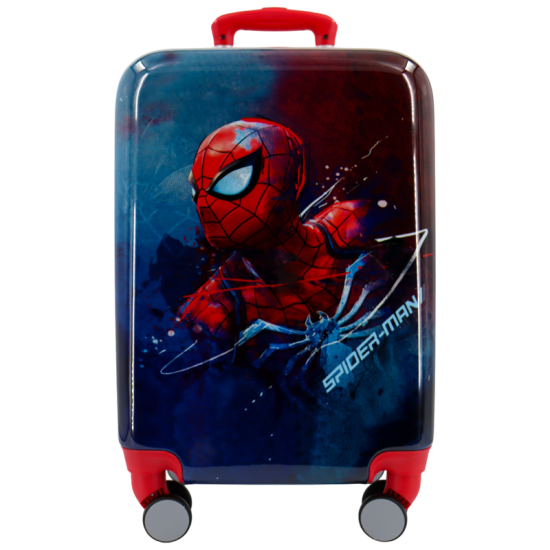 CurePink Cestovní kufr na kolečkách Marvel: Spiderman (výška 55 cm)