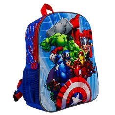 CurePink Dětský batoh Marvel: Avengers (objem 9 litrů|26 x 32 x 11 cm) modrý polyester