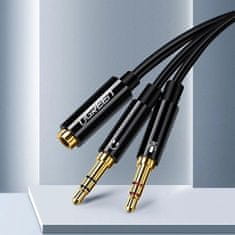 Ugreen UGREEN AUX Splitter Kabel 3,5 mm (samice) na 2x 3,5 mm (samec) - Černá KP35220