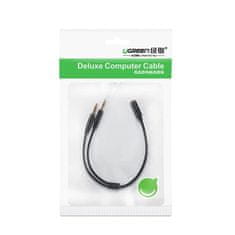 Ugreen UGREEN AUX Splitter Kabel 3,5 mm (samice) na 2x 3,5 mm (samec) - Černá KP35220