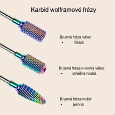 GloryStyles Sada frézek na nehty - diamantové a karbidové 7 ks