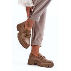 Dámské polobotky Loafer Khaki velikost 38