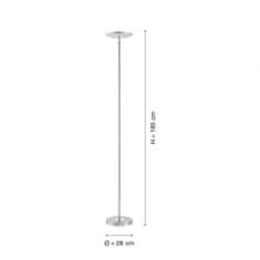 PAUL NEUHAUS LEUCHTEN DIRECT LED stojací svítidlo, ocel, nastavitelné, kruhové 3000K LD 11729-55