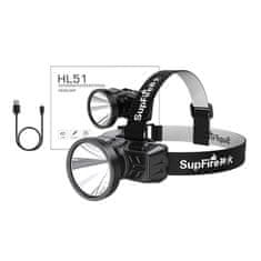 Superfire HL51 LED čelovka USB 160lm, černá