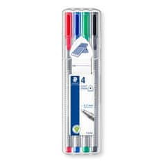 Staedtler Liner "Triplus 334 Box" sada, 4 barvy, 0,3mm 334 SB4