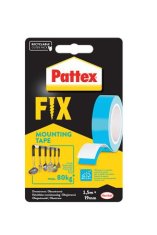 Pattex Samolepicí páska "Pattex Fix 80 kg", modrá, oboustranná, 19 mm x 1,5 m, 1684211