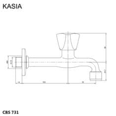 Mereo Kasia nástěnný kohoutek CBS731 - Mereo