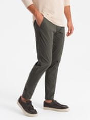 OMBRE Pánské chinos kalhoty Guillaumeu khaki M