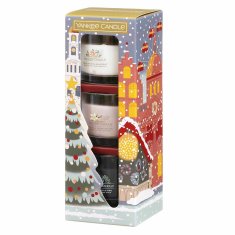 Yankee Candle vánoční dárková sada, 3x votivní svíčka ve skle