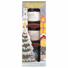 Yankee Candle vánoční dárková sada, 3x votivní svíčka ve skle