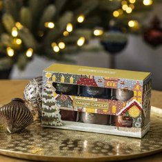 Yankee Candle vánoční dárková sada, 6x votivní svíčka ve skle