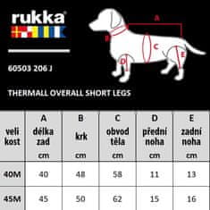 RUKKA PETS Rukka Thermal Overall Short Legs zimní obleček krátkonohý černý 45