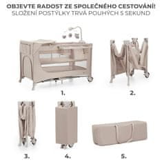 Kinderkraft Postýlka cestovní Joy 2 s doplňky Beige