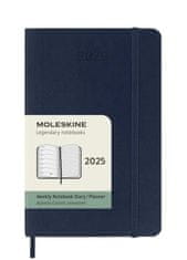 Moleskine Diář 2025 - měkké desky S, týdenní, modrý