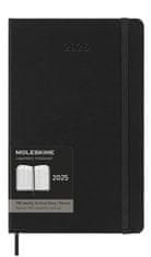 Moleskine Diář 2025 - PRO, tvrdé desky L, týdenní, vertikální, černý