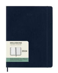 Moleskine Diář 2025 - měkké desky XL, týdenní, modrý