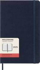 Moleskine Diář 2025 - tvrdé desky L, denní, modrý