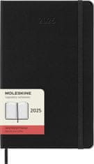 Moleskine Diář 2025 - tvrdé desky L, denní, černý