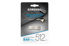 Samsung flash disk 512GB BAR Plus USB 3.2 Gen1 (rychlost čtení až 400MB/s) Champagne Silver