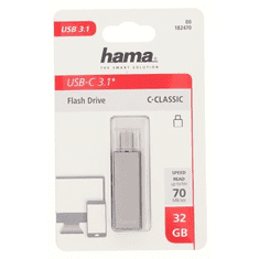 Hama USB flashdisk UNI-C Classic, USB-C 3.1, 32 GB, 70 MB/s