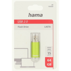 Hama flashdisk Laeta, USB 2.0, 64 GB, zelený