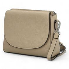 Delami Vera Pelle Dámská trendy kožená crossbody kabelka Eva, taupe