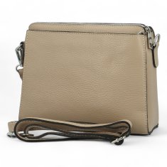 Delami Vera Pelle Dámská trendy kožená crossbody kabelka Eva, taupe