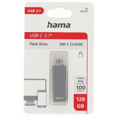 Hama USB flashdisk UNI-C Classic, USB-C 3.1, 128 GB, 70 MB/s