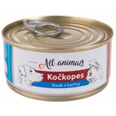 ALL ANIMALS Kočkopes konz. steak z kachny 100g