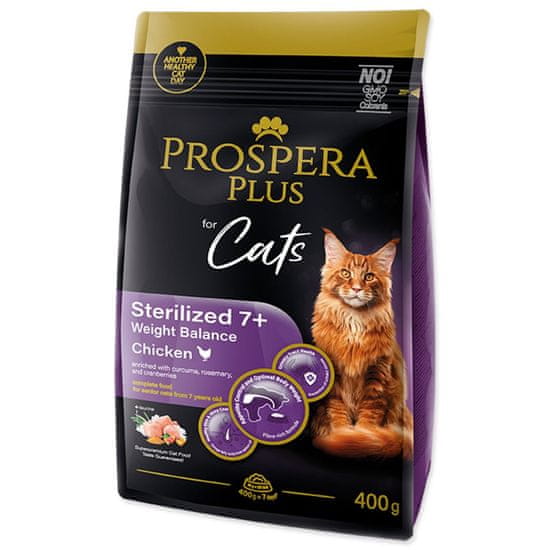 Krmivo Prospera Plus Sterilized 7+ Chicken Weight Balance 0,4kg