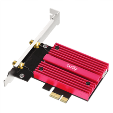 Cudy AX5400 Wi-Fi 6E PCI-Express síťová karta, Tri-Band, ext. anténa se stojánkem (WE4000)