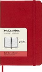 Moleskine Diář 2025 - tvrdé desky S, denní, červený