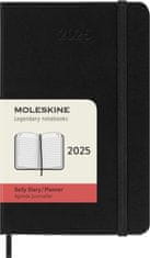 Diář Moleskine 2025 - tvrdé desky S, denní, černý