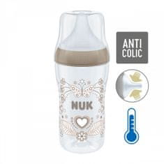 Kojenecká láhev NUK Perfect Match Temperature Control 260 ml hnědá