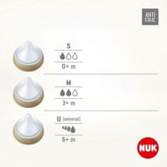 Kojenecká láhev NUK Perfect Match Temperature Control 260 ml hnědá