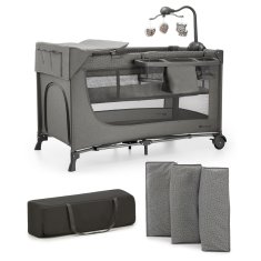 Kinderkraft Postýlka cestovní Joy 2 s doplňky Dark grey