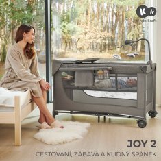 Kinderkraft Postýlka cestovní Joy 2 s doplňky Dark grey