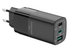 CubeNest S3D0 GaN Adaptér 65W černá - (2× USB-C až 65 W, 1× USB-A až 60 W), přepěťová a podpěťová ochrana