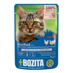 Bozita Cat Sterilised kousky v omáčce s kuřecím a krůtím, kapsička 85 g