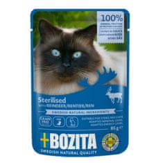 Bozita Cat Sterilised kousky v omáčce se sobím masem, kapsička 85 g