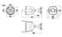 Uniarch by Uniview IP kamera/ UHO-B2D-M3F3D/ Bullet/ 3Mpx/ 2.8mm/ 1296p/ Wi-Fi/ SD/ Mic&Speaker/ Color Night/ IP67/Onvif