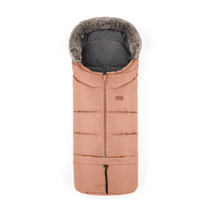 Petite&Mars Set zimní fusak Arctic 4v1 + rukavice na kočárek Furry Pastel Peach