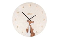 BeWooden Dřevěné hodiny Fox Clock