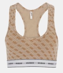 Guess Dámská podprsenka bralettka O97C01KBOE1 - P13W béžová s potiskem - Guess M