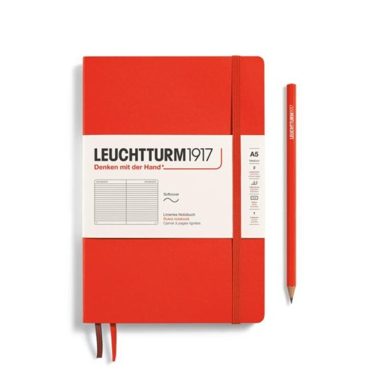 Leuchtturm1917 Zápisník Lobster Softcover A5 linkovaný